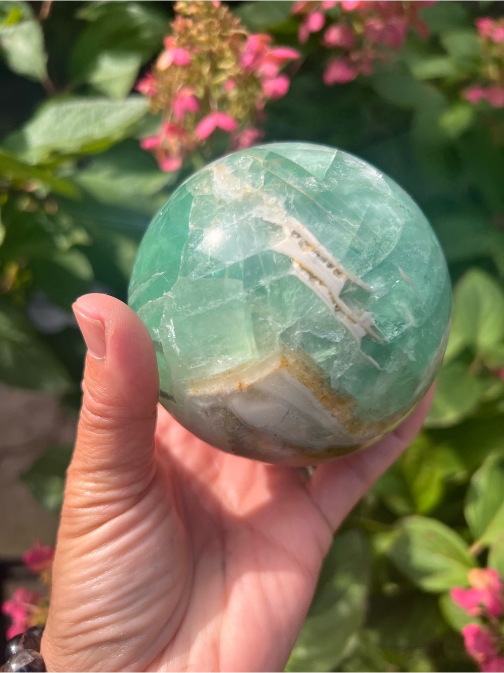 Fluorite (2) sphere ~ crystal